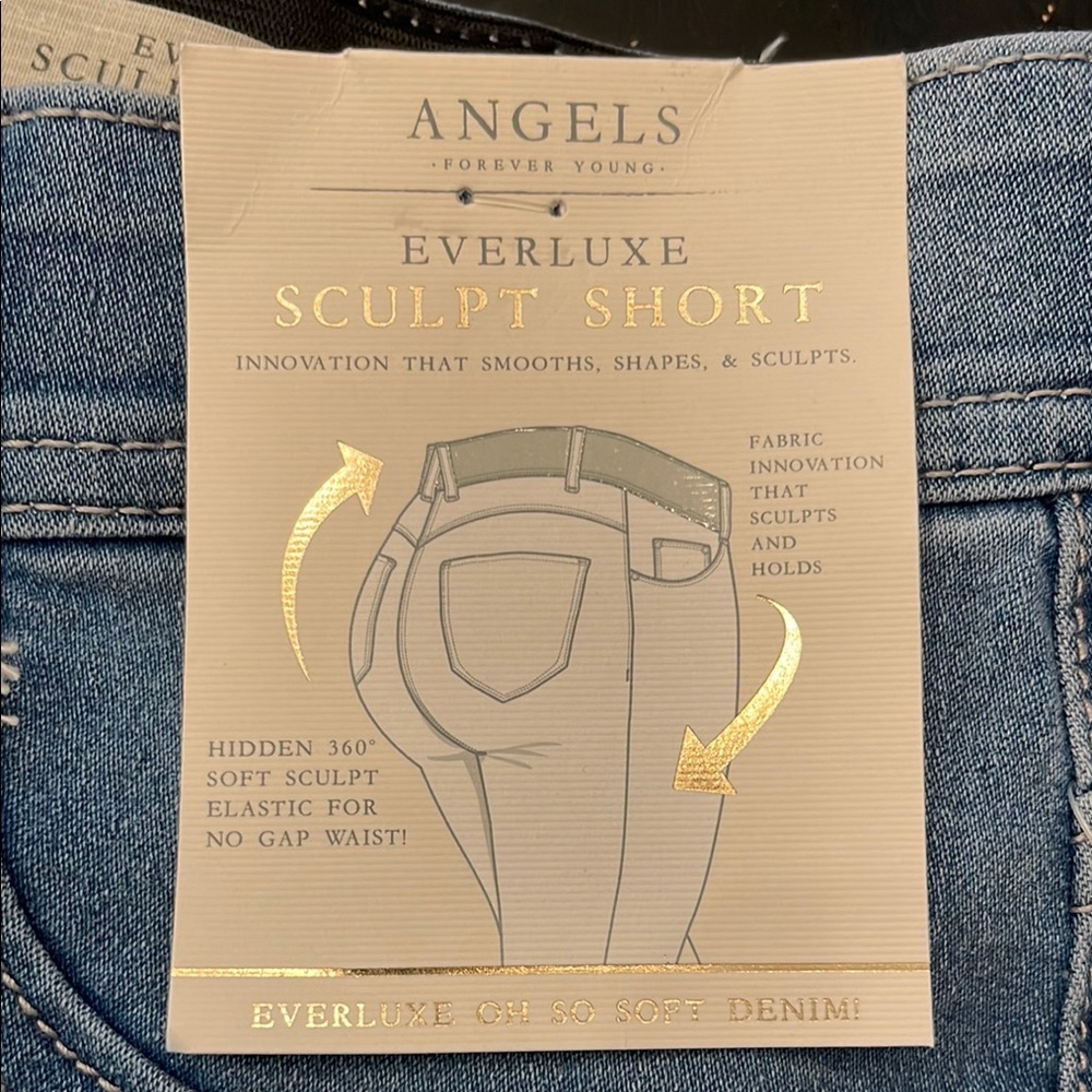 Angels Light Blue Denim Shorts